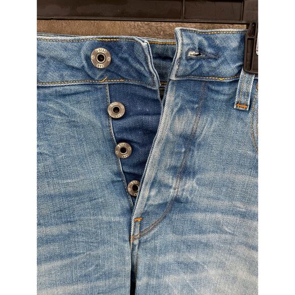G-Star Raw Jeans Mens 32x32 3301 Straight Medium Wash Denim Stretch Button Fly - Picture 2 of 16